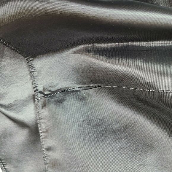 Patty O'Neil Vintage Party Dress 5 6 Black Gray Velvet Prom Formal Ruched Waist - Picture 8 of 8